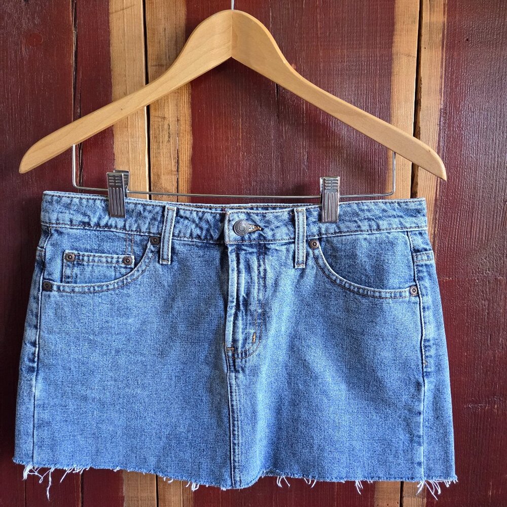 Mossimo Vintage Denim Mini Skirt - Juniors Sz 7